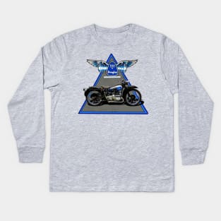 1948 Douglas 350 T Classic Motorcycle Kids Long Sleeve T-Shirt